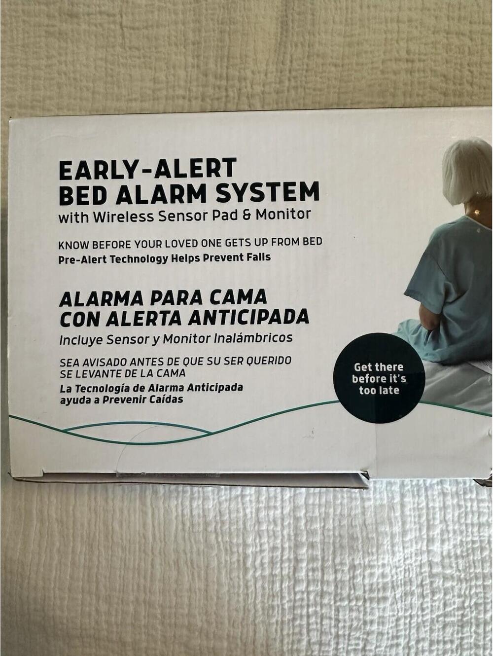Lunderg Early-Alert Bed Alarm System with Wireless Bed Sensor Pad and Monitor